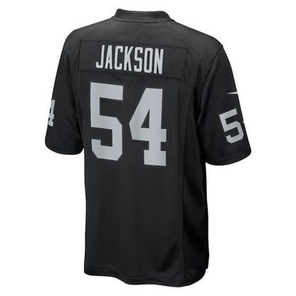 Brennan Jackson 54 Las Vegas Raiders Team Game Men Jersey - Black