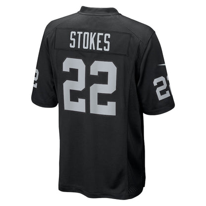 Eric Stokes 22 Las Vegas Raiders Team Game Men Jersey - Black