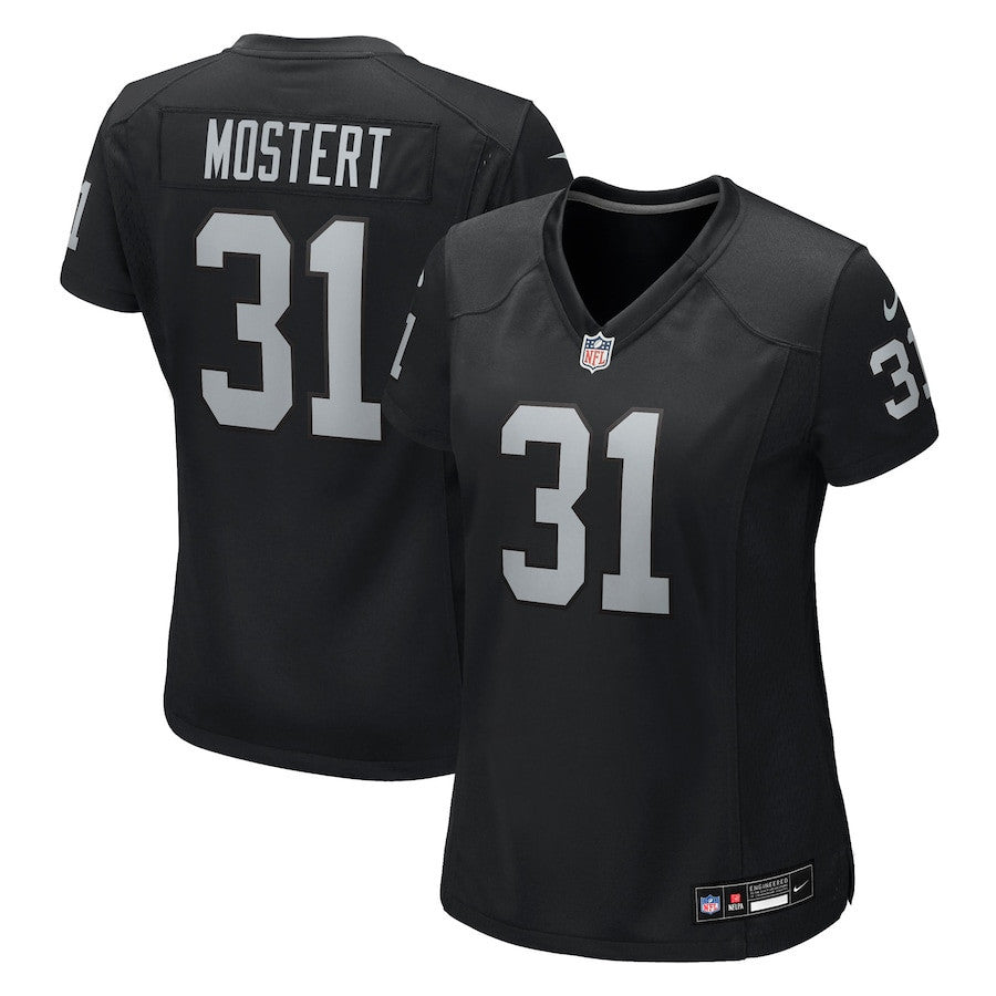 Raheem Mostert 31 Las Vegas Raiders Women's Team Game Jersey - Black