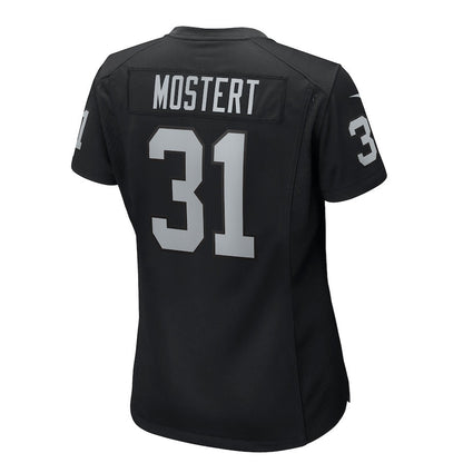 Raheem Mostert 31 Las Vegas Raiders Women's Team Game Jersey - Black
