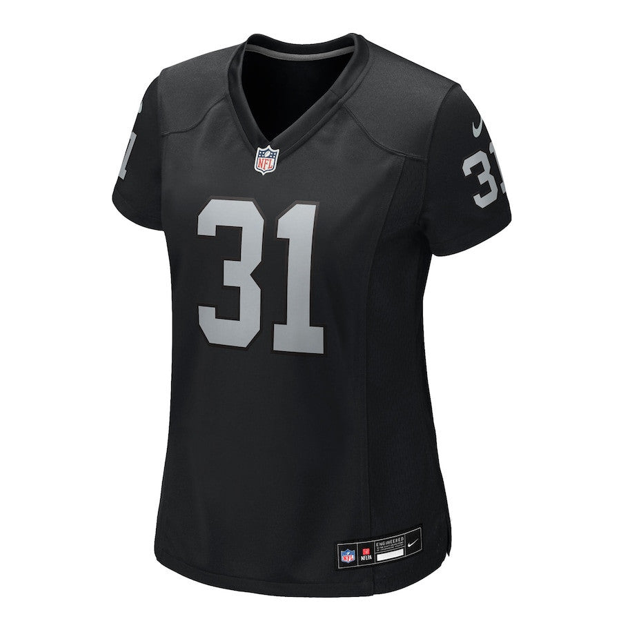 Raheem Mostert 31 Las Vegas Raiders Women's Team Game Jersey - Black