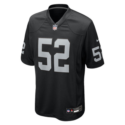 Elandon Roberts 52 Las Vegas Raiders Team Game Men Jersey - Black