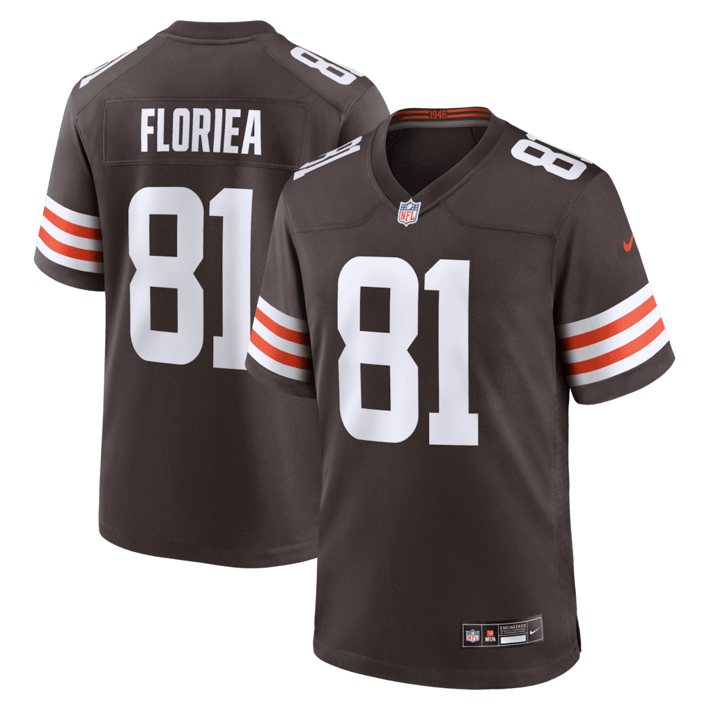 Luke Floriea 81 Cleveland Browns Team Game Men Jersey - Brown