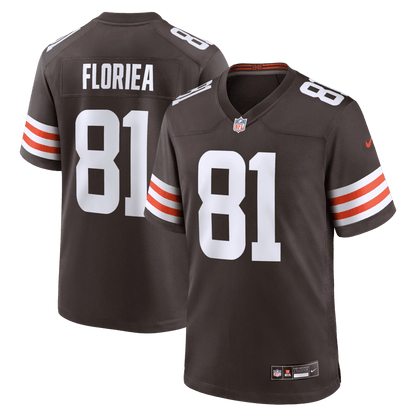Luke Floriea 81 Cleveland Browns Team Game Men Jersey - Brown
