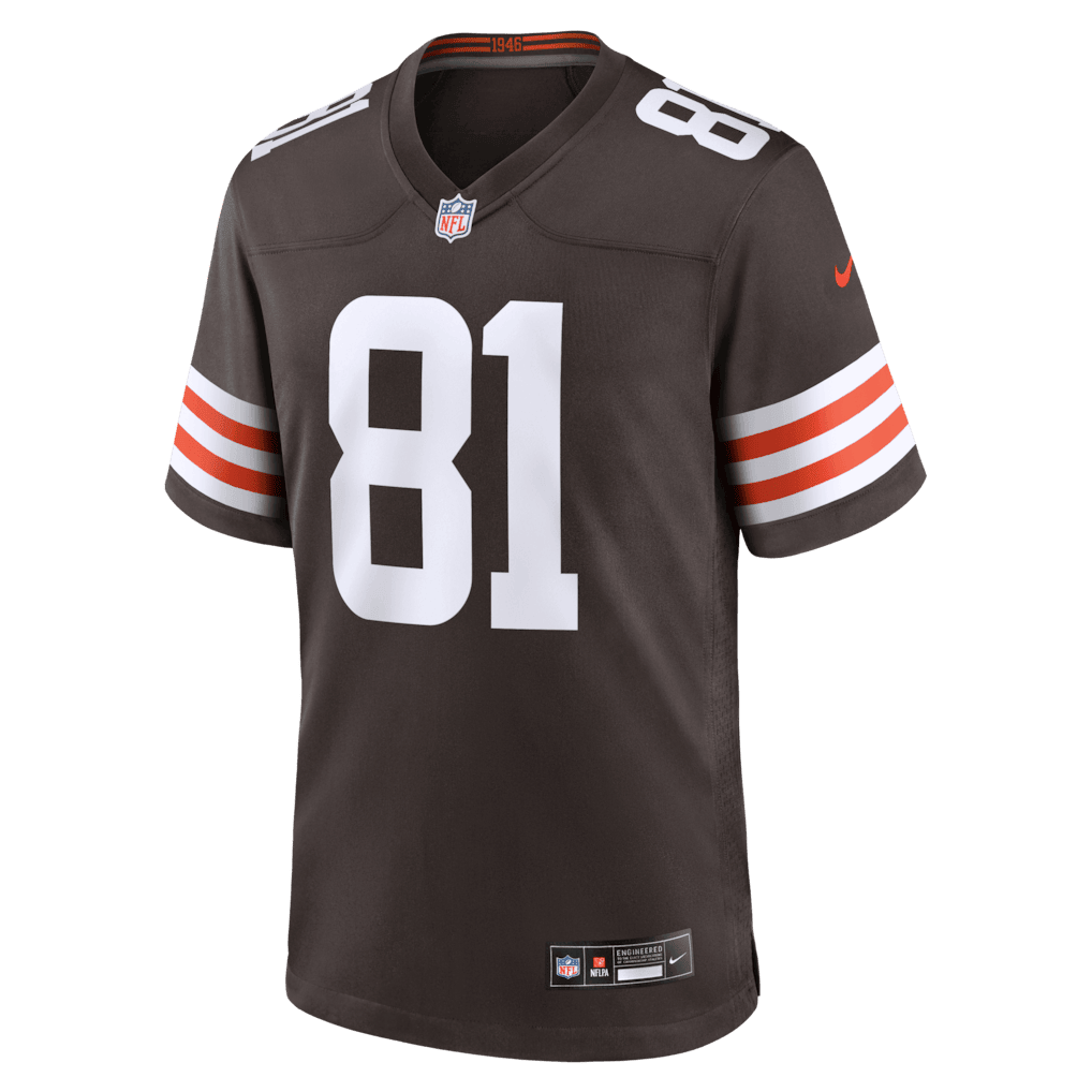 Luke Floriea 81 Cleveland Browns Team Game Men Jersey - Brown