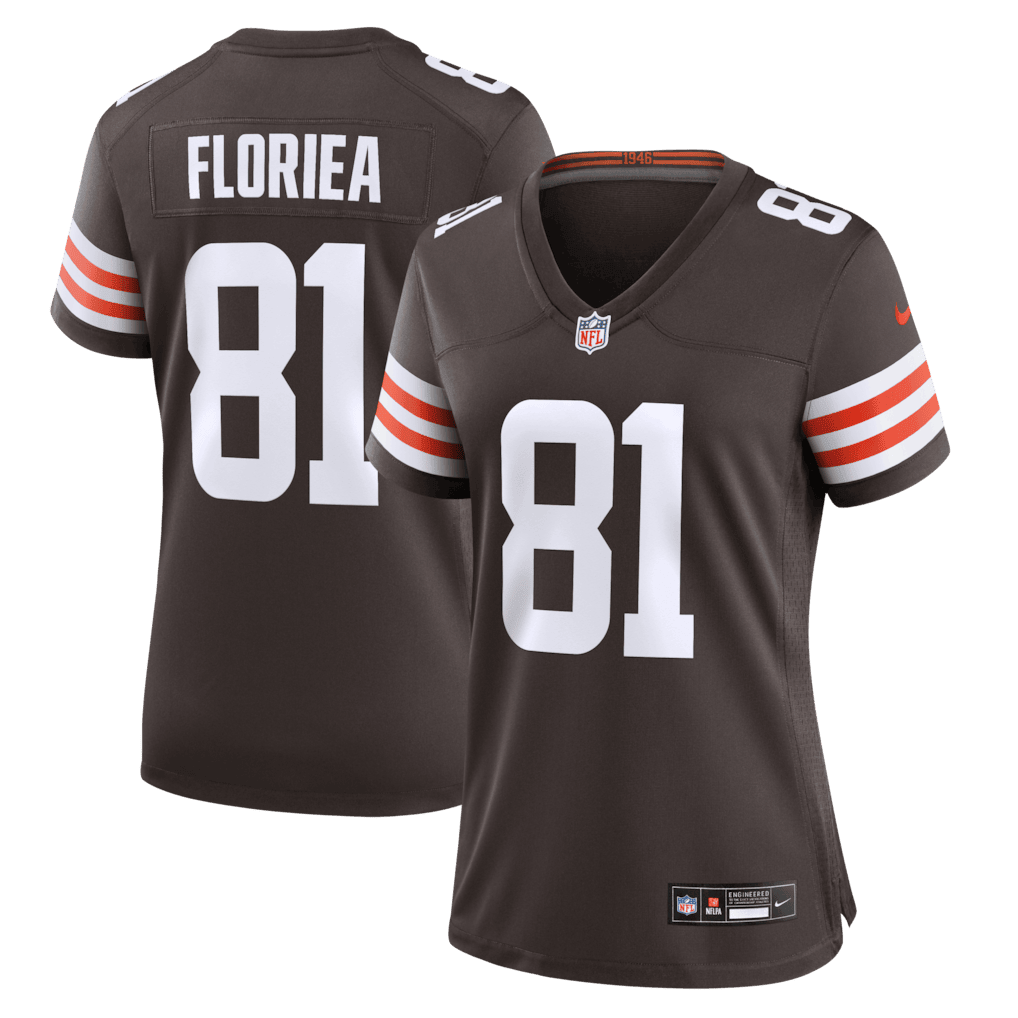 Luke Floriea 81 Cleveland Browns Women's Team Game Jersey - Brown