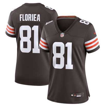 Luke Floriea 81 Cleveland Browns Women's Team Game Jersey - Brown
