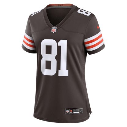 Luke Floriea 81 Cleveland Browns Women's Team Game Jersey - Brown
