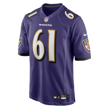 Sam Mustipher 61 Baltimore Ravens Team Game Men Jersey - Purple