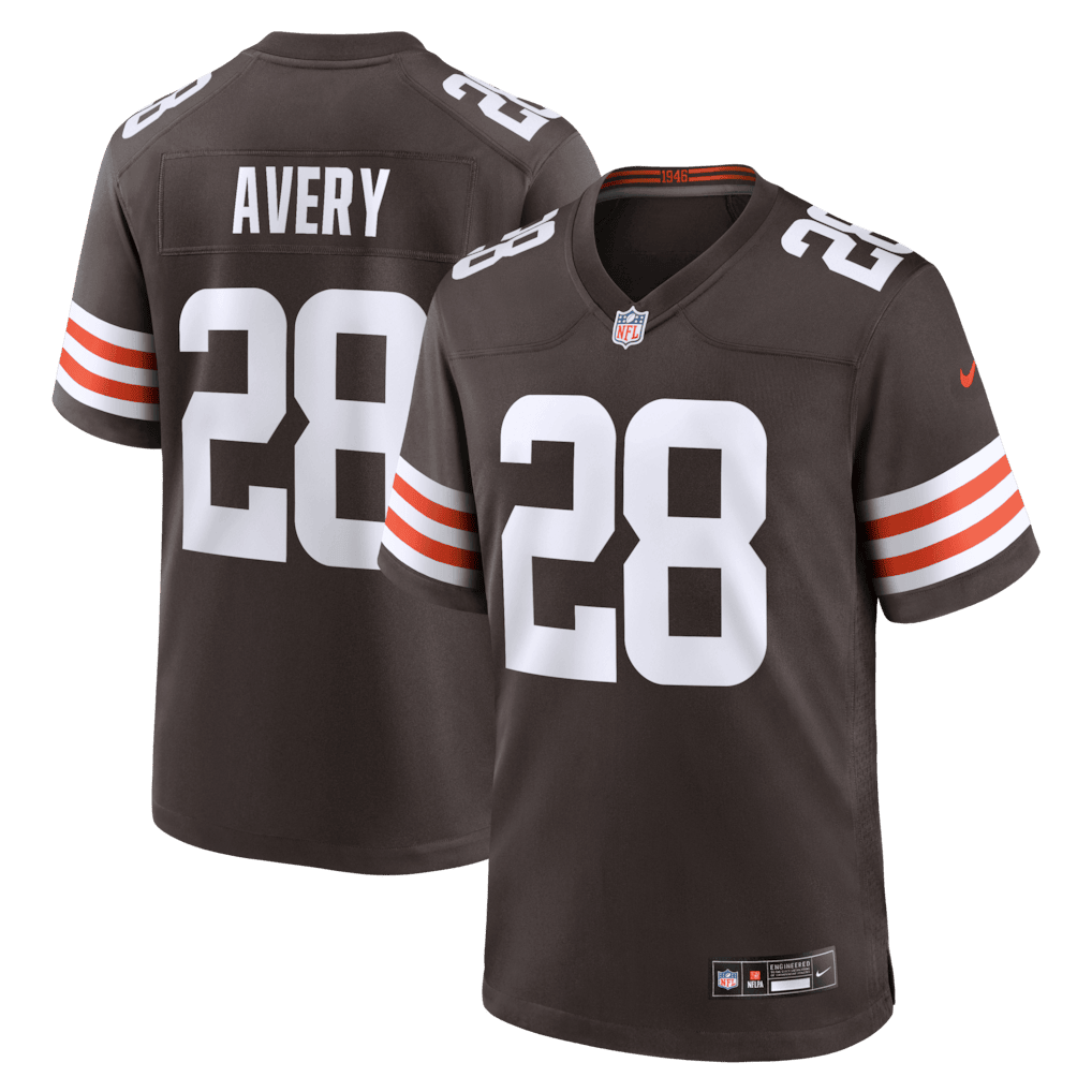 Tre Avery 28 Cleveland Browns Team Game Men Jersey - Brown