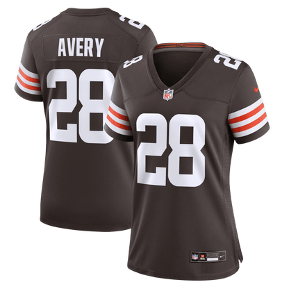 Tre Avery 28 Cleveland Browns Women's Team Game Jersey - Brown