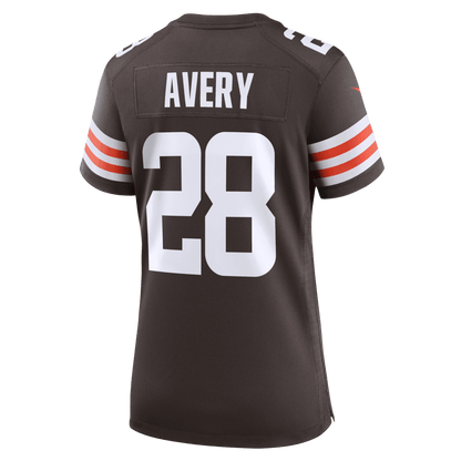 Tre Avery 28 Cleveland Browns Women's Team Game Jersey - Brown