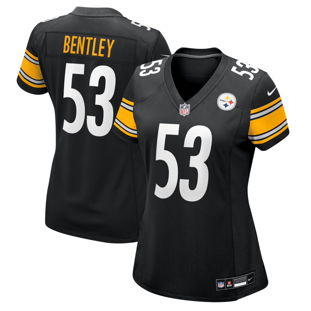 JaWhaun Bentley 53 Pittsburgh Steelers Women's Team Game Jersey - Black