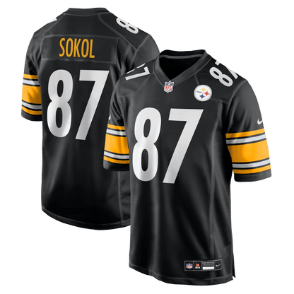 Matt Sokol 87 Pittsburgh Steelers Team Game Men Jersey - Black