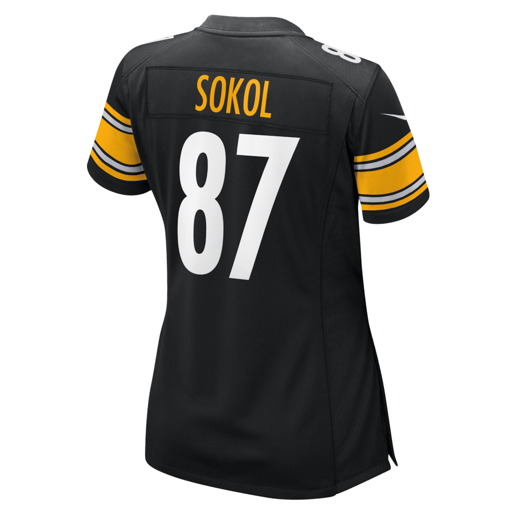 Matt Sokol 87 Pittsburgh Steelers Women's Team Game Jersey - Black