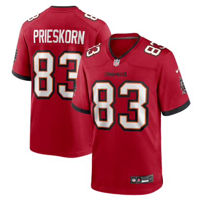 Caden Prieskorn 83 Tampa Bay Buccaneers Team Game Men Jersey - Red