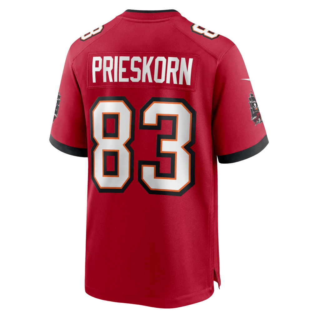 Caden Prieskorn 83 Tampa Bay Buccaneers Team Game Men Jersey - Red