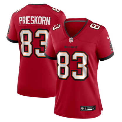 Caden Prieskorn 83 Tampa Bay Buccaneers Women's Team Game Jersey - Red