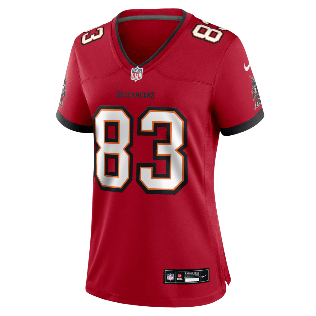 Caden Prieskorn 83 Tampa Bay Buccaneers Women's Team Game Jersey - Red
