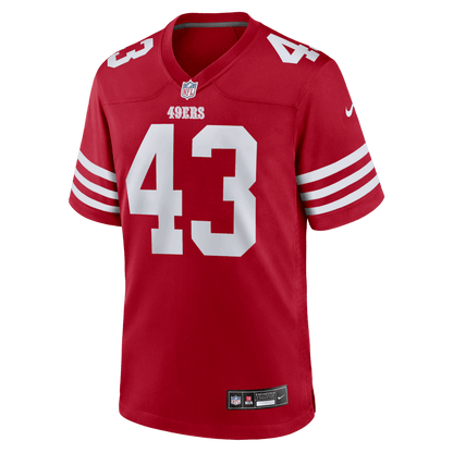 Messiah Swinson 43 San Francisco 49ers Team Game Men Jersey - Scarlet
