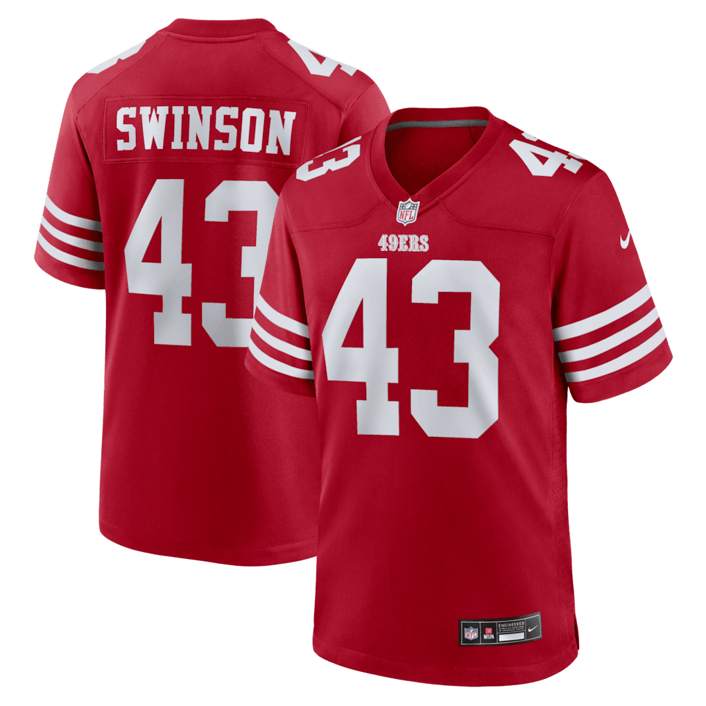 Messiah Swinson 43 San Francisco 49ers Team Game Men Jersey - Scarlet