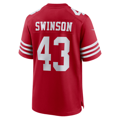Messiah Swinson 43 San Francisco 49ers Team Game Men Jersey - Scarlet