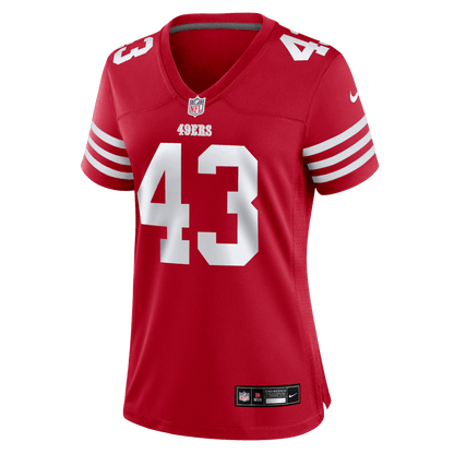 Messiah Swinson 43 San Francisco 49ers Women's Team Game Jersey - Scarlet