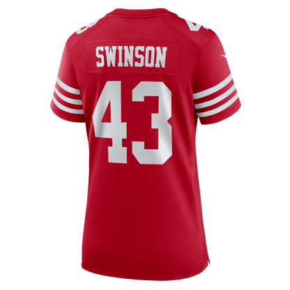 Messiah Swinson 43 San Francisco 49ers Women's Team Game Jersey - Scarlet
