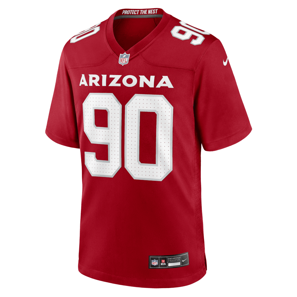 Zach Carter 90 Arizona Cardinals Team Game Men Jersey - Cardinal