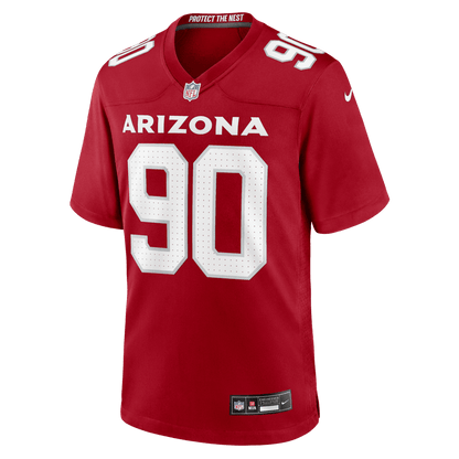 Zach Carter 90 Arizona Cardinals Team Game Men Jersey - Cardinal