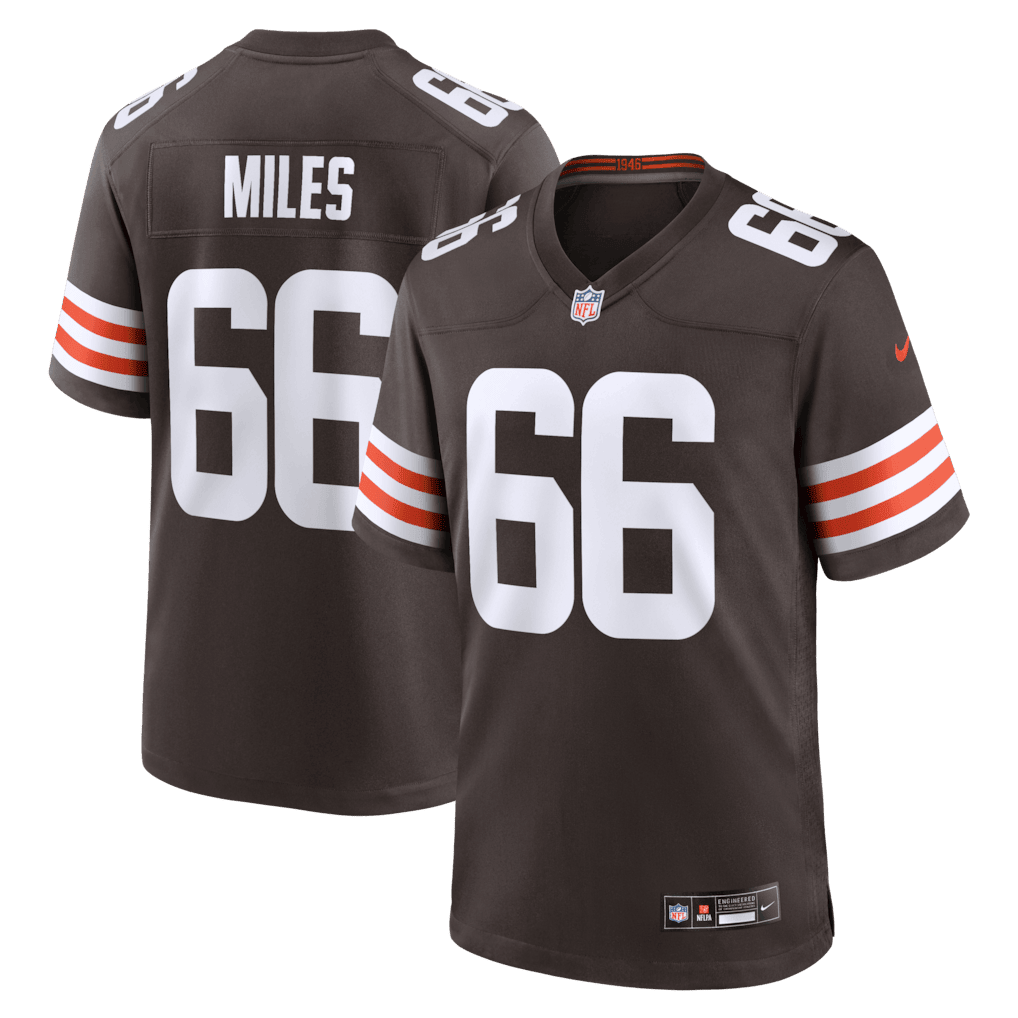 Joshua Miles 66 Cleveland Browns Team Game Men Jersey - Brown