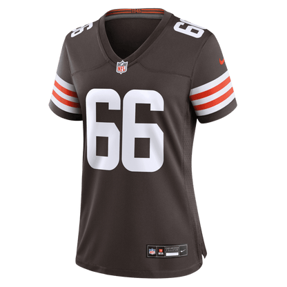 Joshua Miles 66 Cleveland Browns Women's Team Game Jersey - Brown