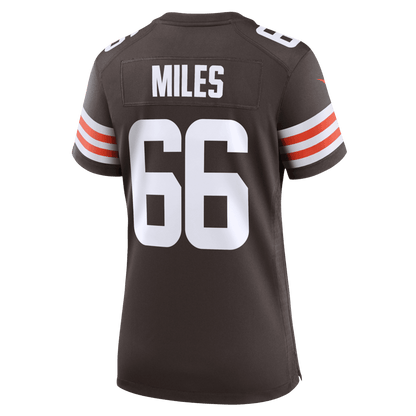 Joshua Miles 66 Cleveland Browns Women's Team Game Jersey - Brown