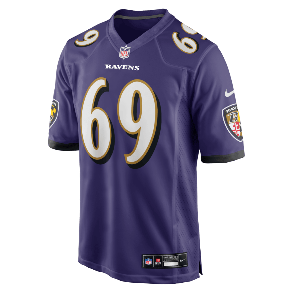 Josh Tupou 69 Baltimore Ravens Team Game Men Jersey - Purple