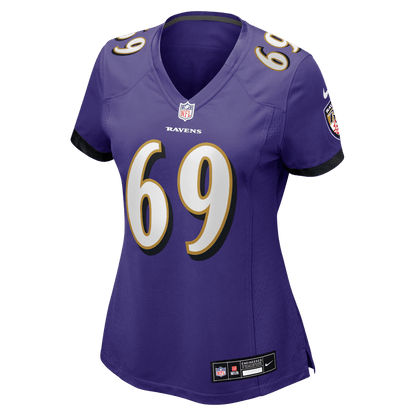 Josh Tupou 69 Baltimore Ravens Women's Team Game Jersey - Purple