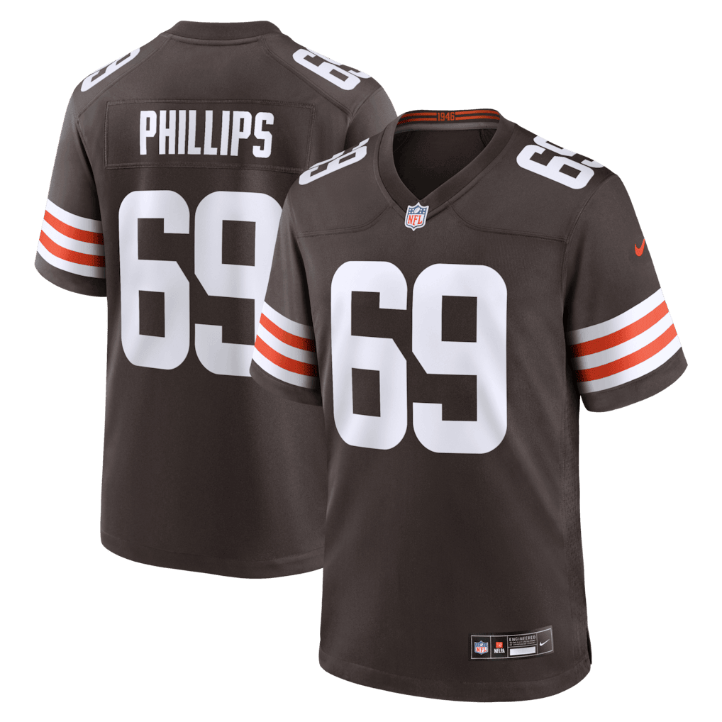 Tyre Phillips 69 Cleveland Browns Team Game Men Jersey - Brown