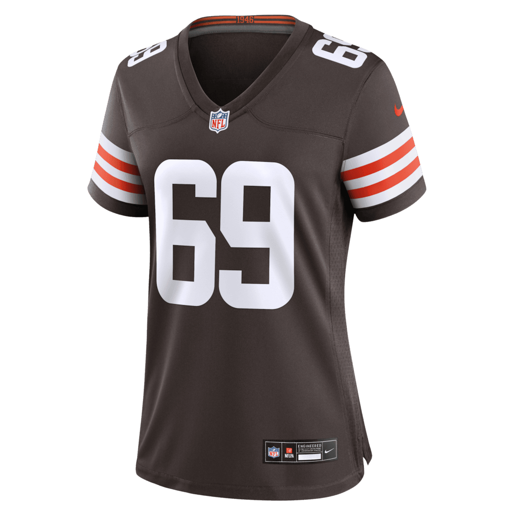 Tyre Phillips 69 Cleveland Browns Women's Team Game Jersey - Brown