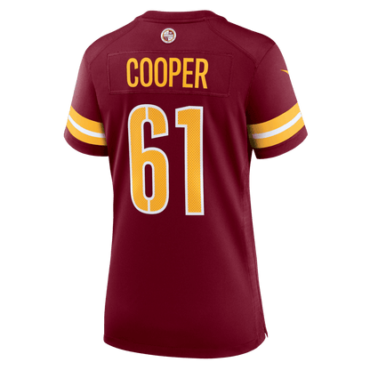 Tyler Cooper 61 Washington Commanders Women's Team Game Jersey - Burgundy