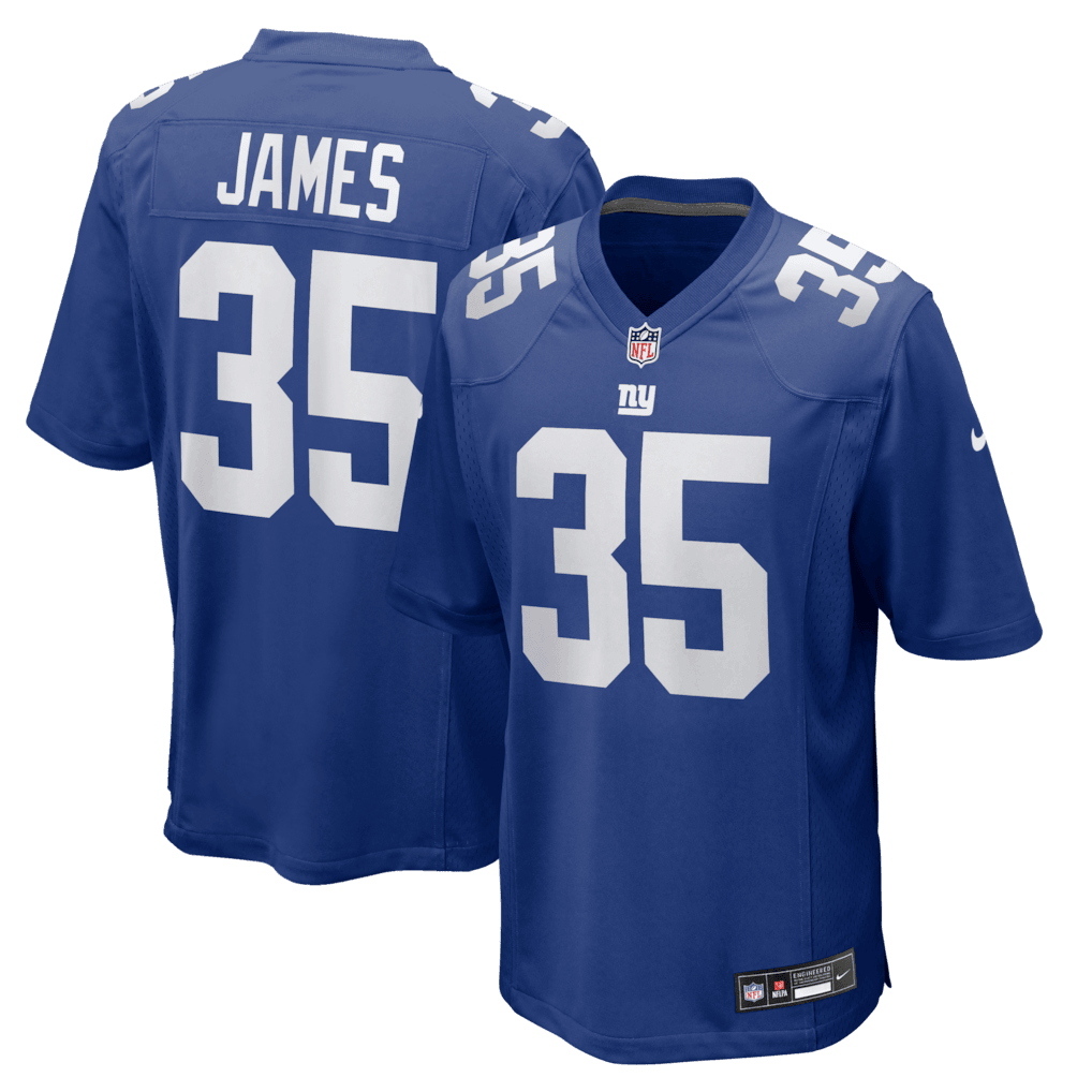 LaMareon James 35 New York Giants Team Game Men Jersey - Royal