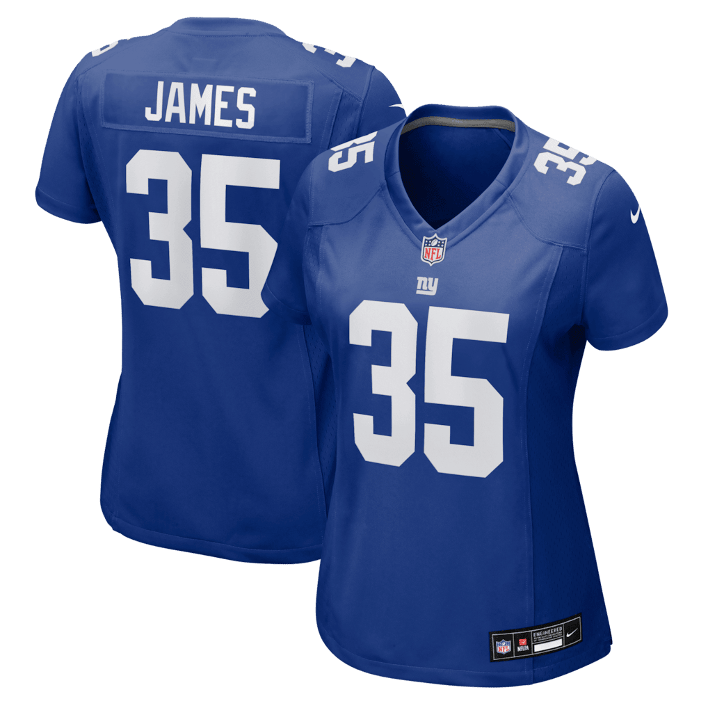 LaMareon James 35 New York Giants Women's Team Game Jersey - Royal