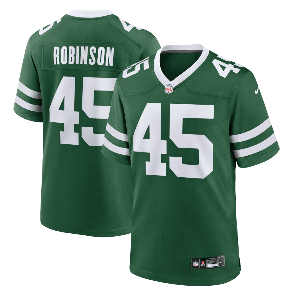 Mark Robinson 45 New York Jets Team Game Men Jersey - Legacy Green