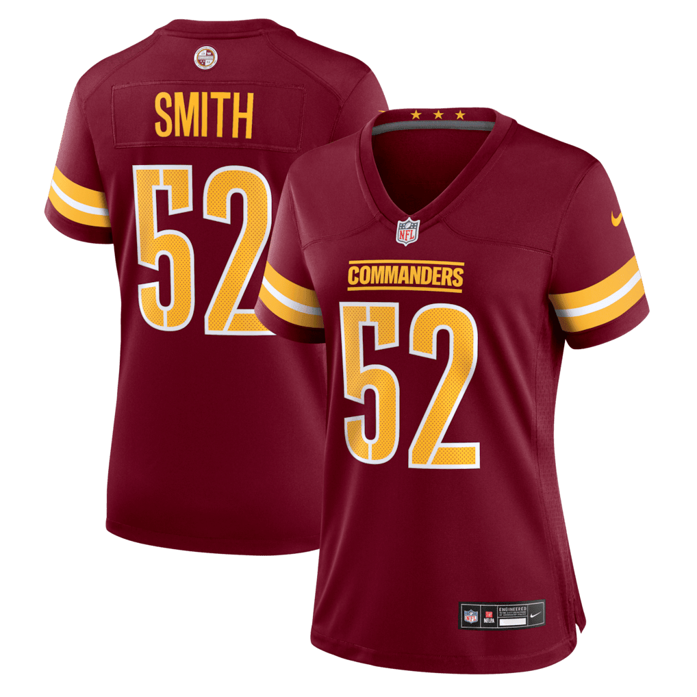Preston Smith 52 Washington Commanders Women's Team Game Jersey - Burgundy