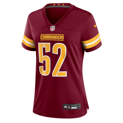 Preston Smith 52 Washington Commanders Women's Team Game Jersey - Burgundy
