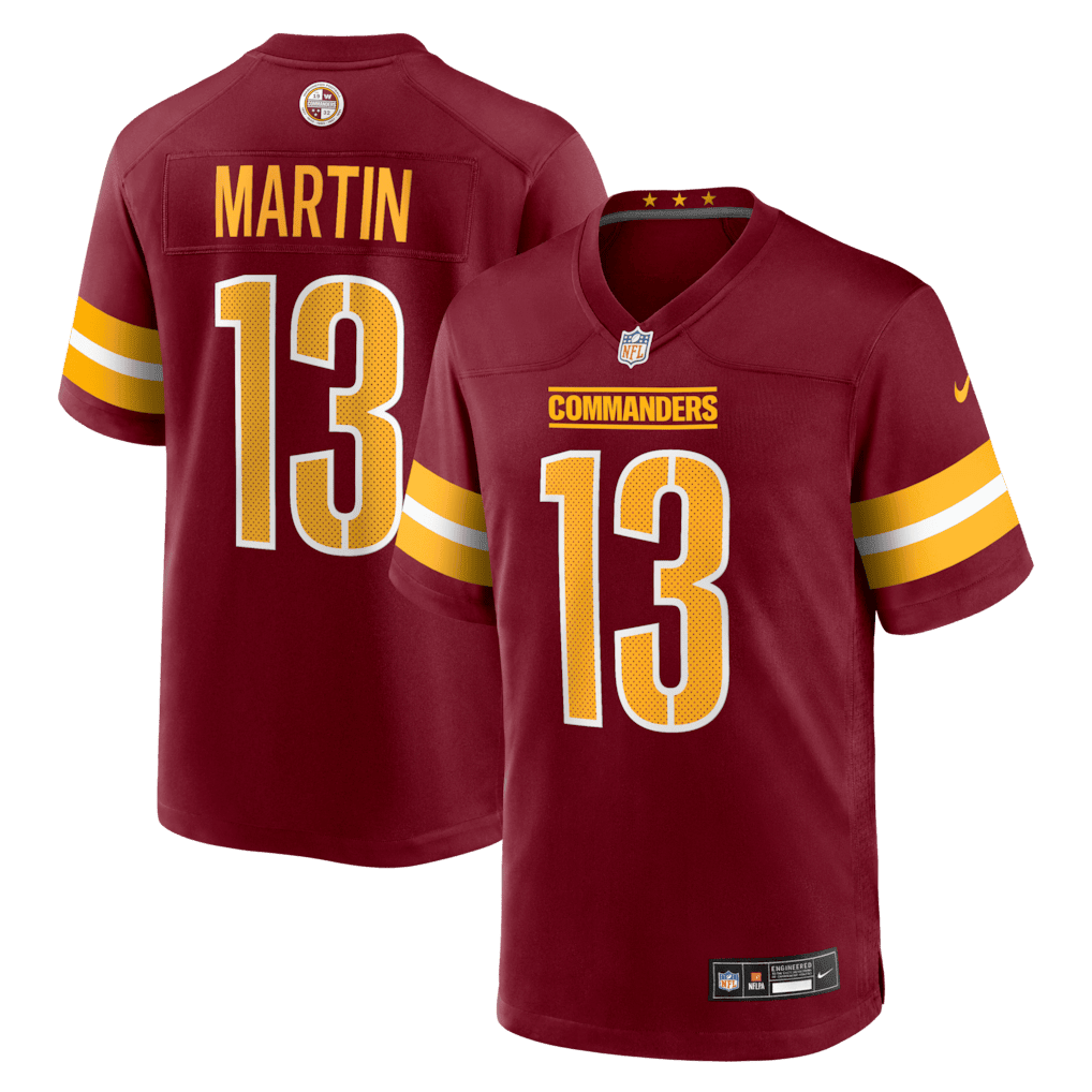 Tay Martin 13 Washington Commanders Team Game Men Jersey - Burgundy