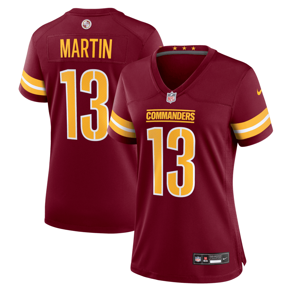Tay Martin 13 Washington Commanders Women's Team Game Jersey - Burgundy