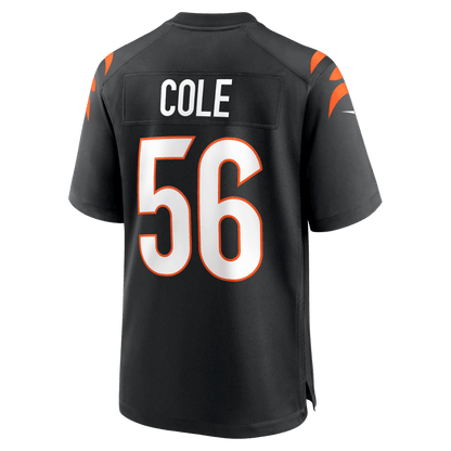 Myles Cole 56 Cincinnati Bengals Team Game Men Jersey - Black