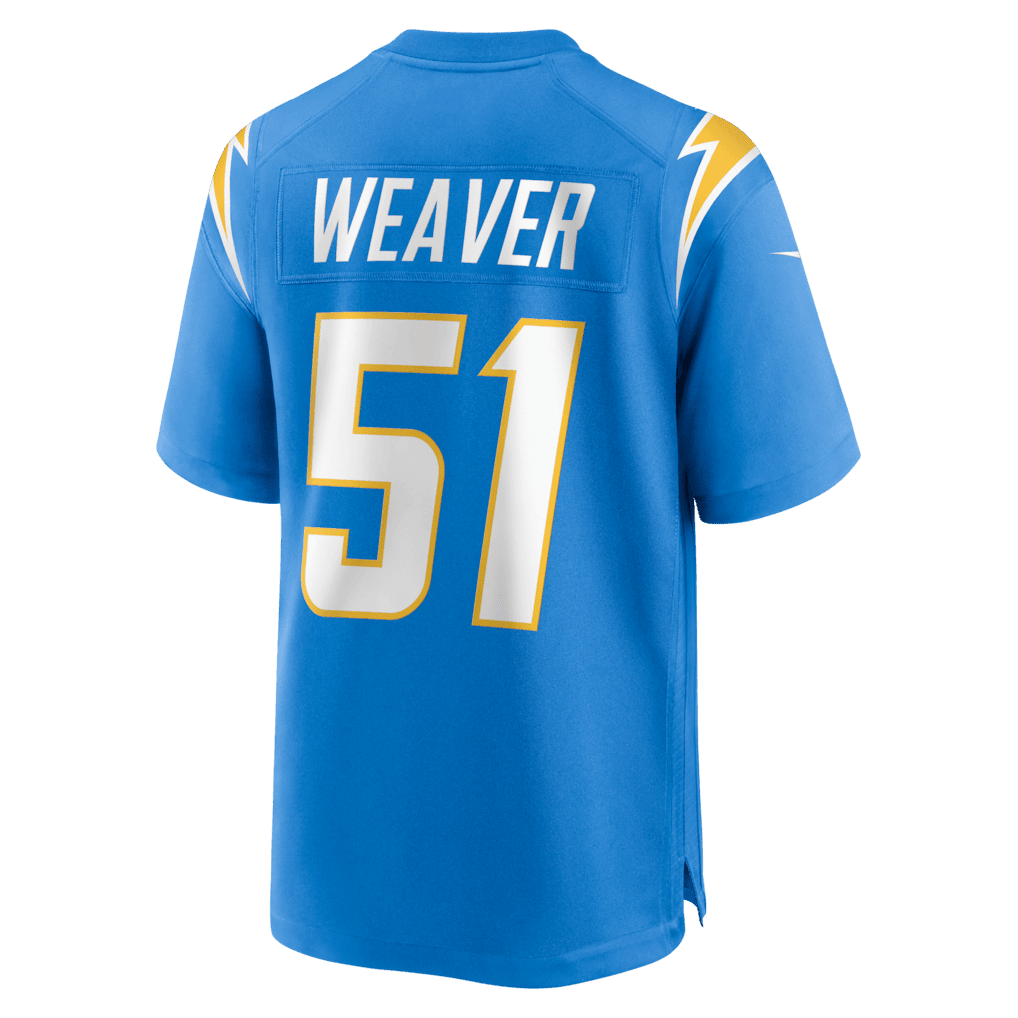 Rashad Weaver 51 Los Angeles Chargers Team Game Men Jersey - Powder Blue