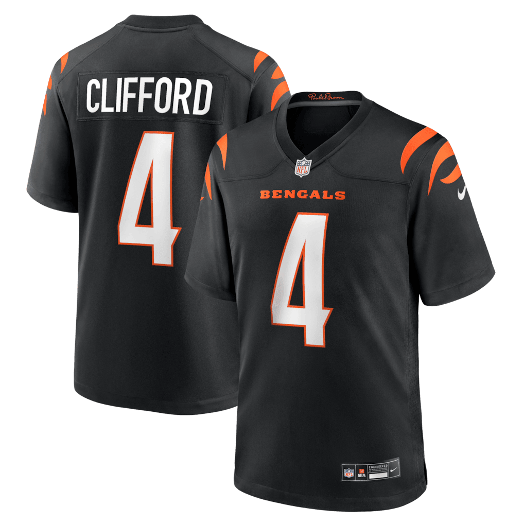 Sean Clifford 4 Cincinnati Bengals Team Game Men Jersey - Black
