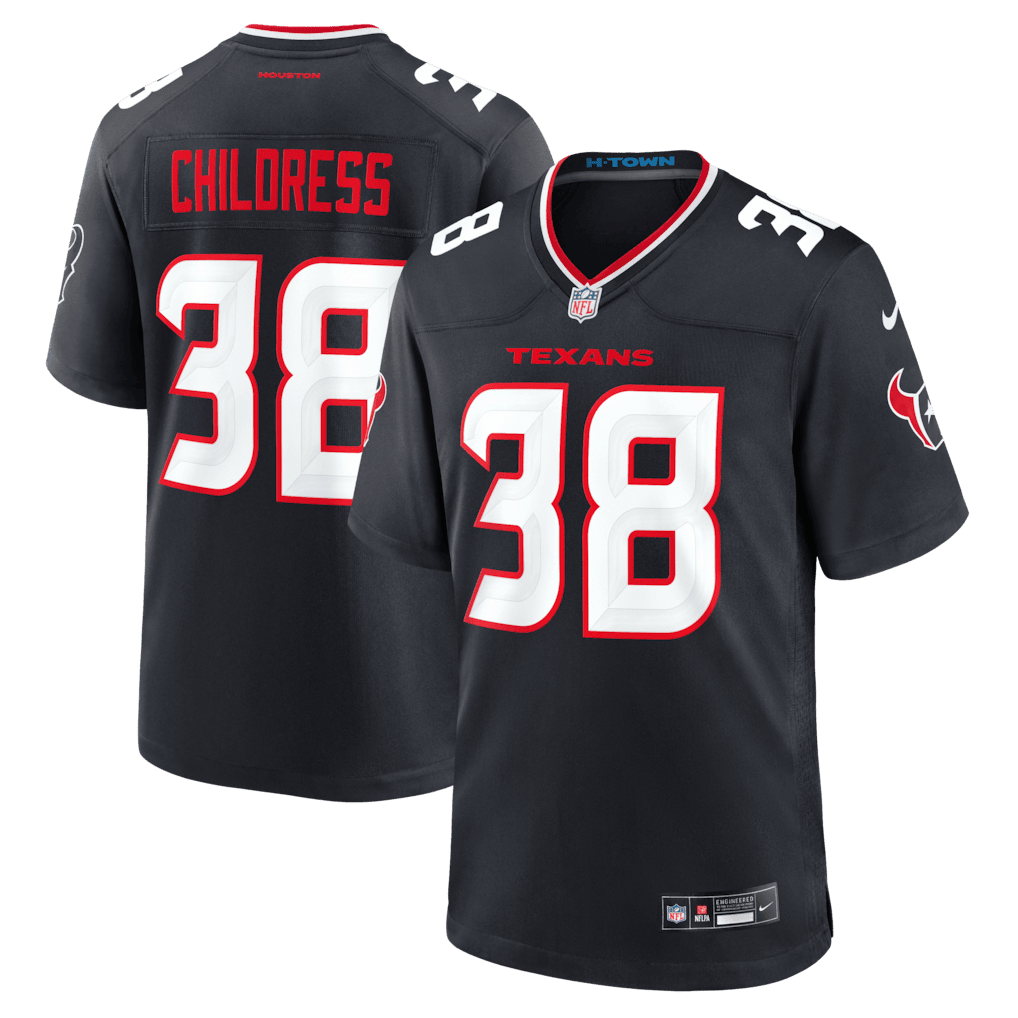 Zion Childress 38 Houston Texans Team Game Men Jersey - Navy