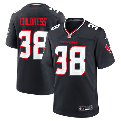 Zion Childress 38 Houston Texans Team Game Men Jersey - Navy